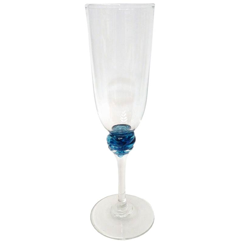 Royal Crescent Champagne Flute | Bath Aqua Glass